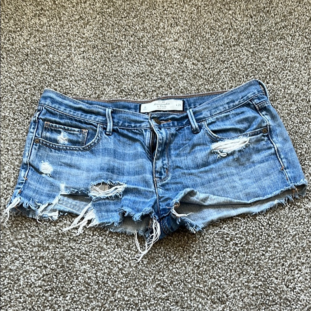Abercrombie & Fitch Distressed Denim Shorts